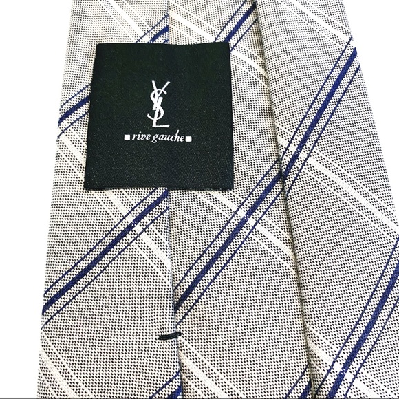 YSL wool & silk blend necktie NWOT - Picture 3 of 7